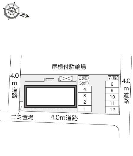 ★手数料０円★宗像市須恵　月極駐車場（LP）
